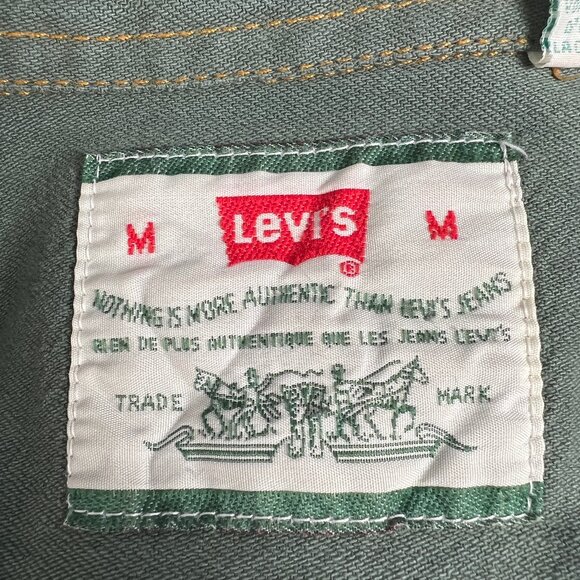 Vintage Levi's Painters Oversized Button Down Up Shirt Light Shacket Relaxed Fit - Picture 4 of 9